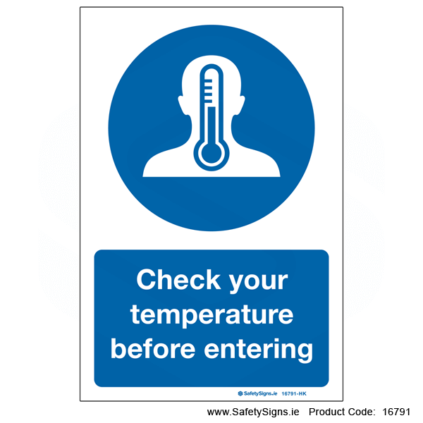 Check Temperature before Entering - 16791