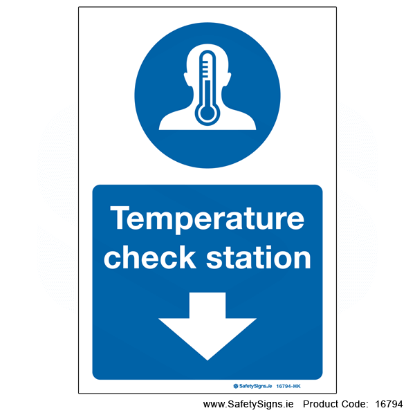 Temperature Check Station - Arrow Down - 16794