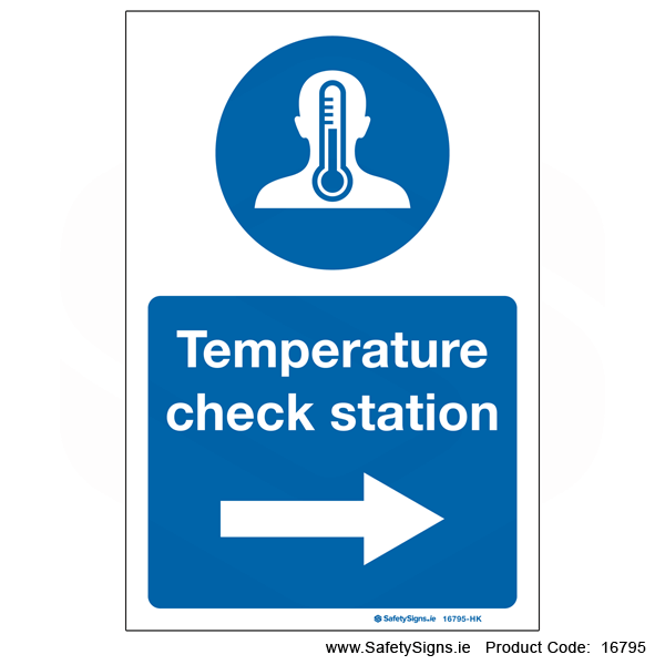 Temperature Check Station - Arrow Right - 16795