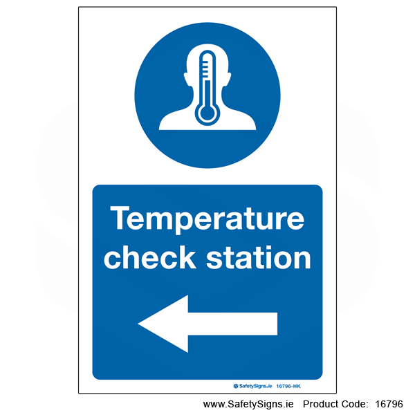 Temperature Check Station - Arrow Left - 16796