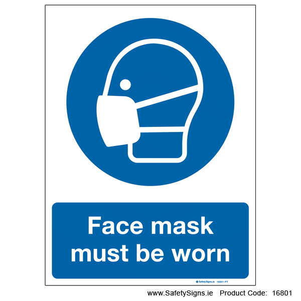 Face Mask must be Worn - 16801