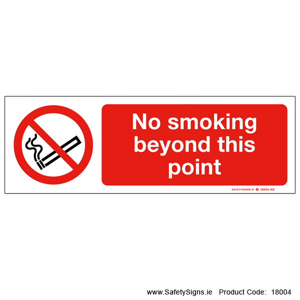 No Smoking beyond this Point - 18004