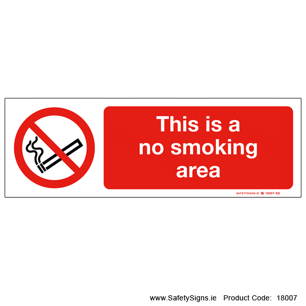 No Smoking Area - 18007