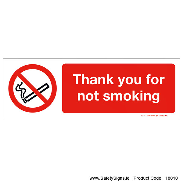 Thank you for not Smoking - 18010