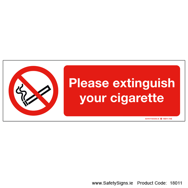 Please Extinguish your Cigarette - 18011