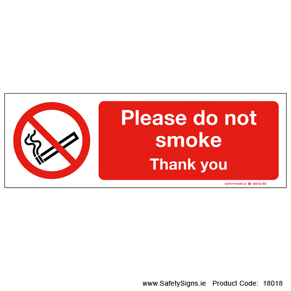 Please do not Smoke - 18018