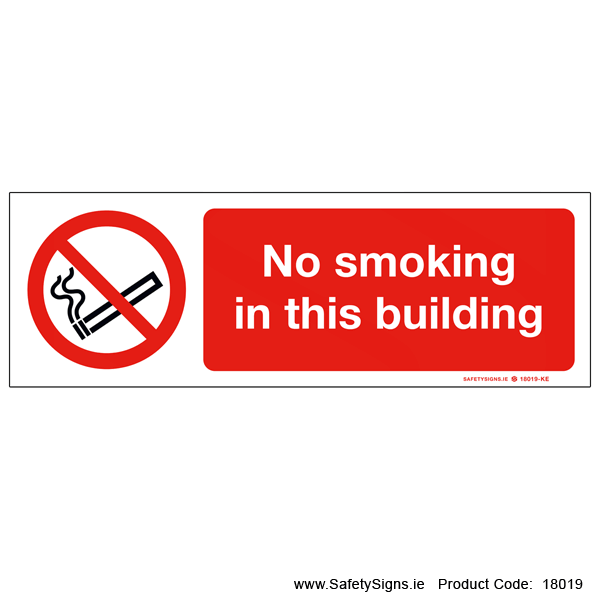 No Smoking in this Building - 18019