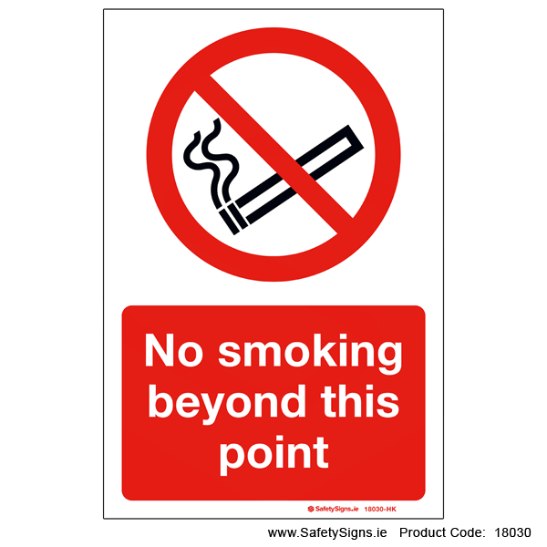 No Smoking beyond this Point - 18030