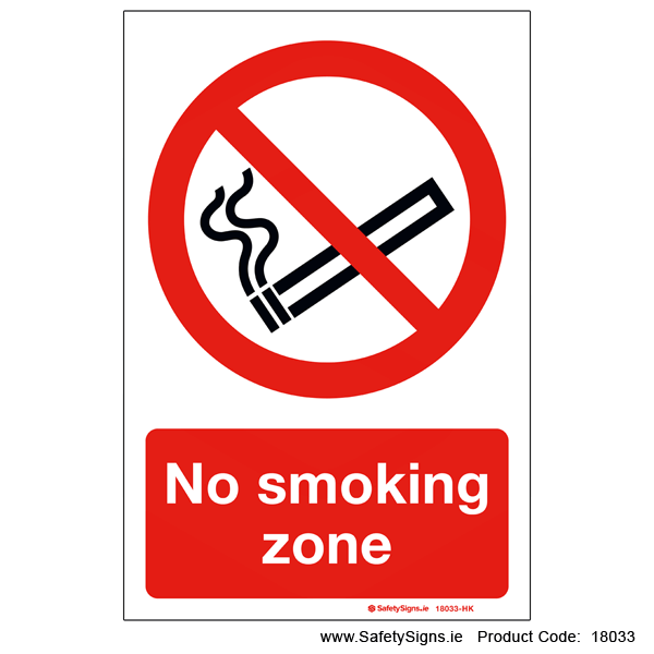 No Smoking Zone - 18033