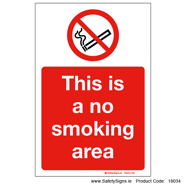 No Smoking Area - 18034