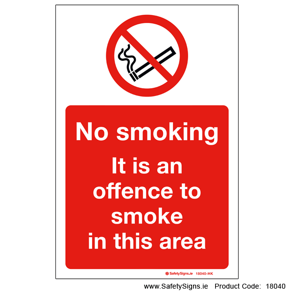 No Smoking - 18040