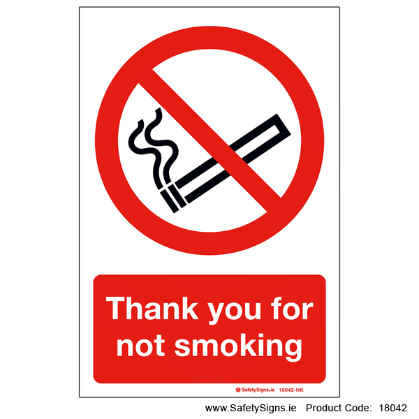 Thank you for not Smoking - 18042
