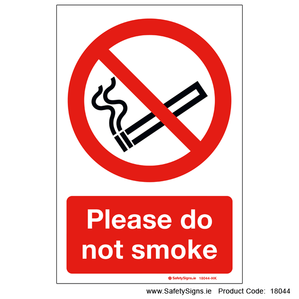 Please do not Smoke - 18044