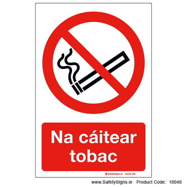Irish Language No Smoking - 18048