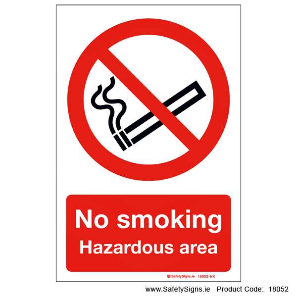 No Smoking Hazardous Area - 18052