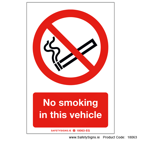 No Smoking in this Vehicle - 18063