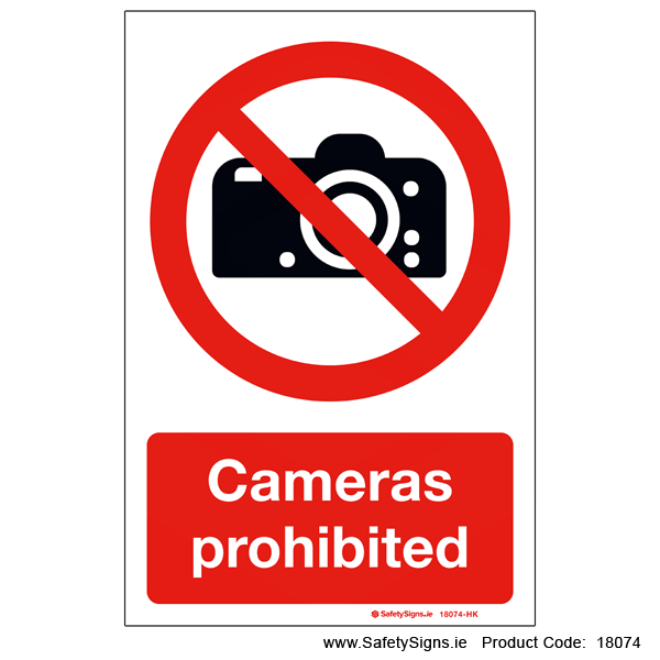 Cameras Prohibited - 18074