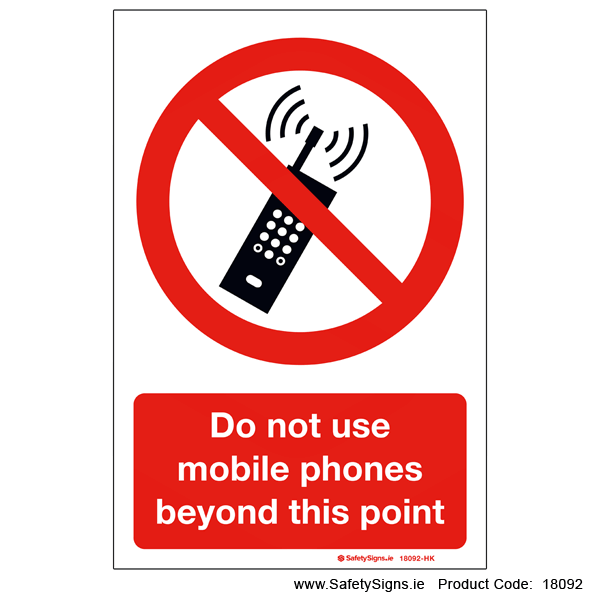 Do not use Mobile Phones - 18092