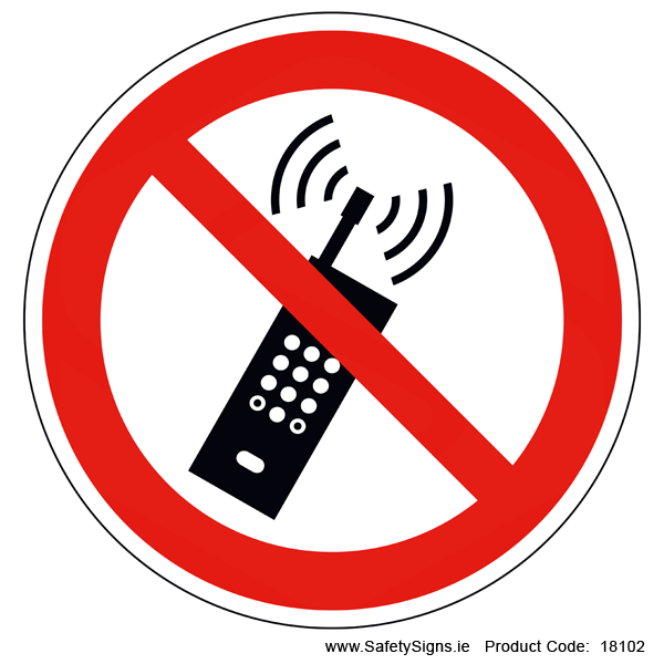 Do not use Mobile Phones (Circular) - 18102