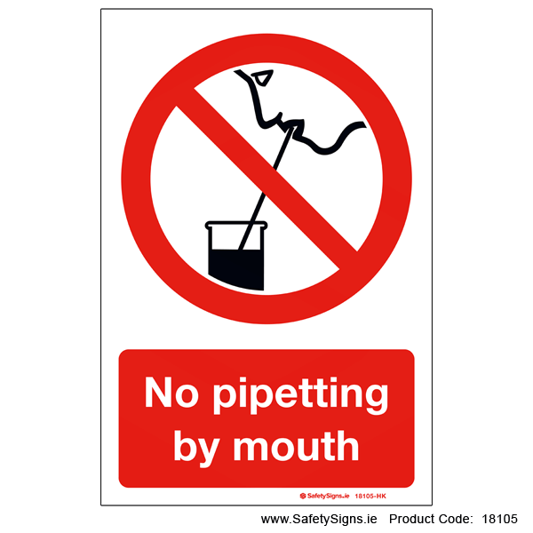 No Pipetting by Mouth - 18105