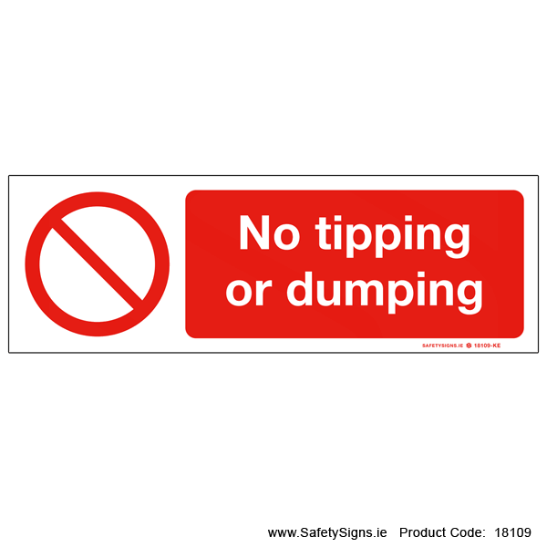 No Tipping or Dumping - 18109