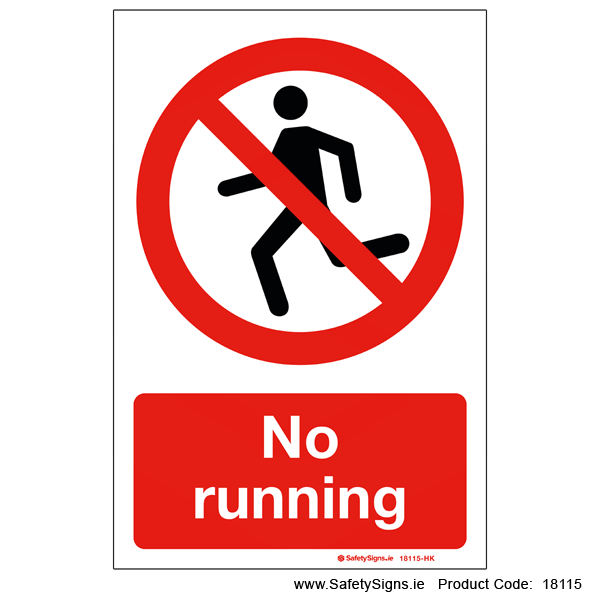 No Running - 18115
