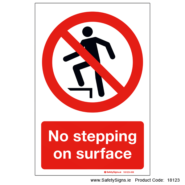 No Stepping on Surface - 18123