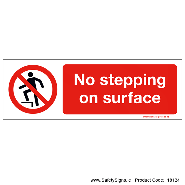 No Stepping on Surface - 18124