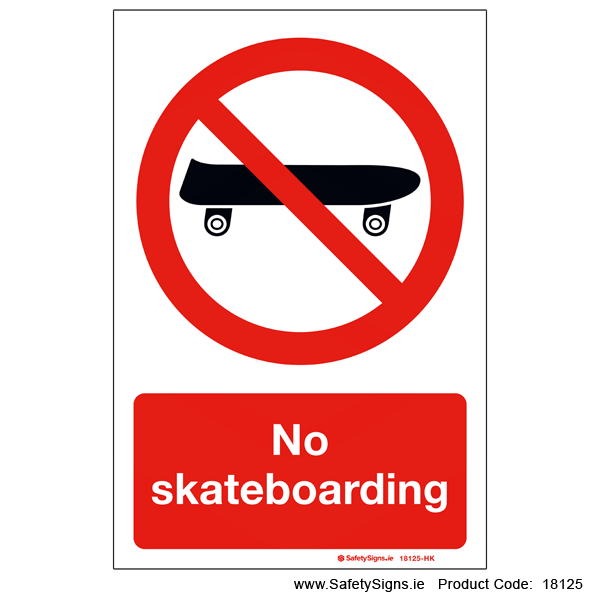 No Skateboarding - 18125