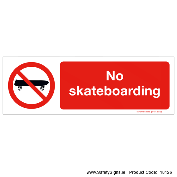 No Skateboarding - 18126