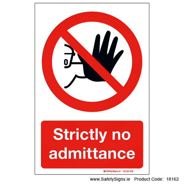 Strictly No Admittance - 18162