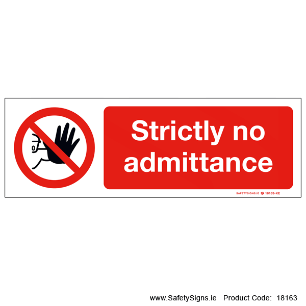 Strictly No Admittance - 18163