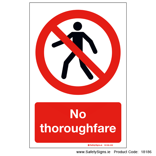 No Thoroughfare - 18186