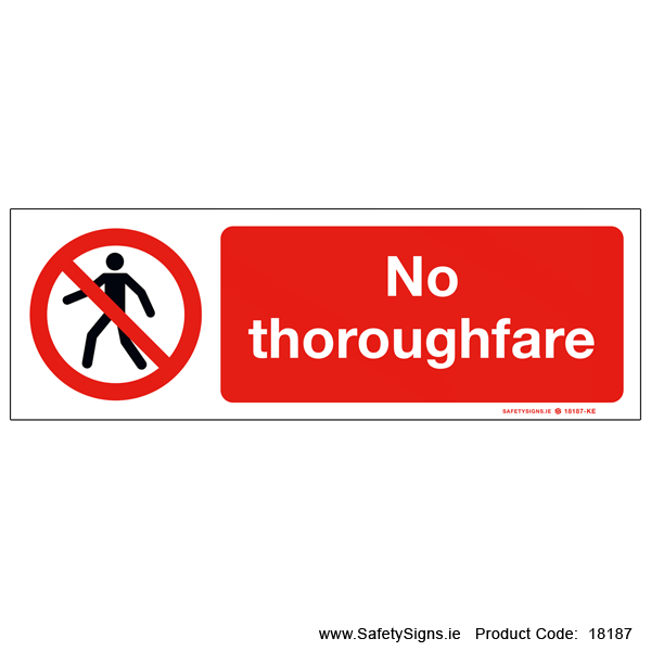No Thoroughfare - 18187