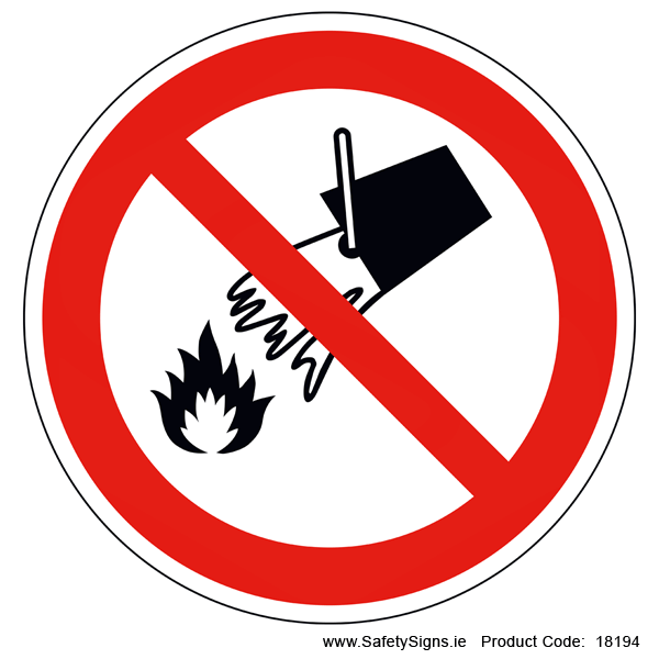 Do not Extinguish with Water (Circular) - 18194