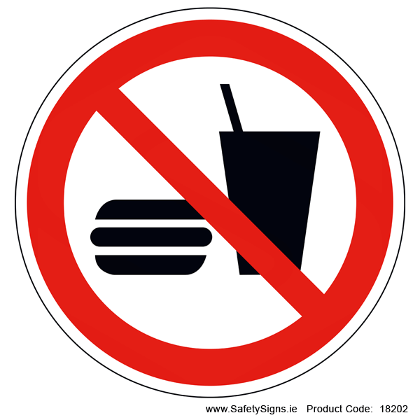 No Eating or Drinking (Circular) - 18202