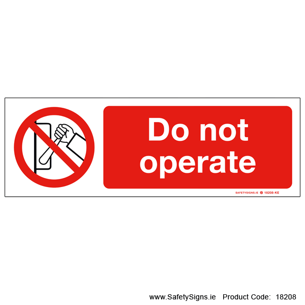 Do not Operate - 18208