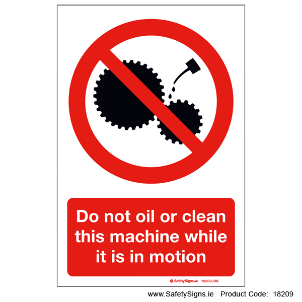 Do not Oil or Clean - 18209