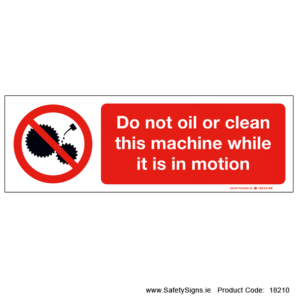 Do not Oil or Clean - 18210