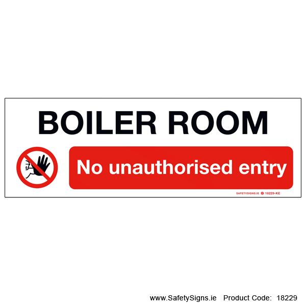 No Entry to Boiler Room - 18229
