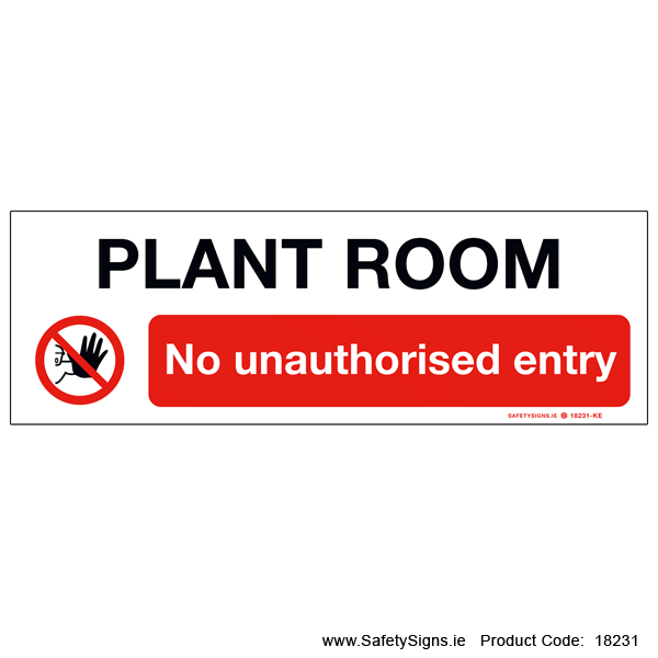 No Entry to Plant Room - 18231