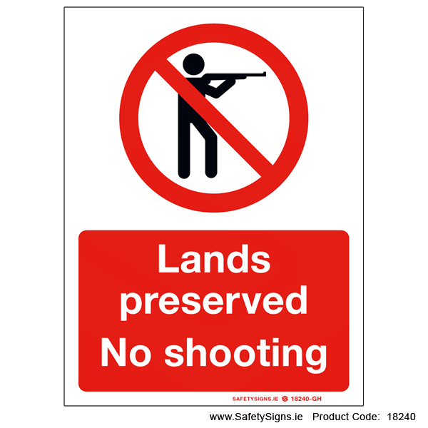 Lands Preserved - No Shooting - 18240
