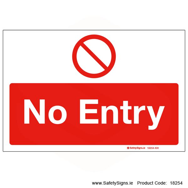No Entry - 18254