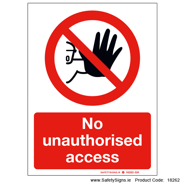 No Unauthorised Access - 18262