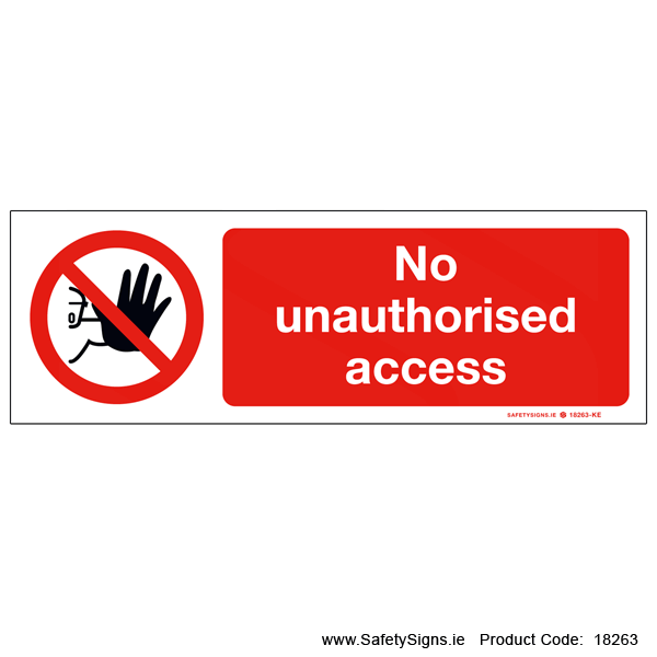 No Unauthorised Access - 18263