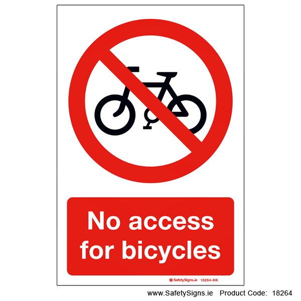 No Access for Bicycles - 18264