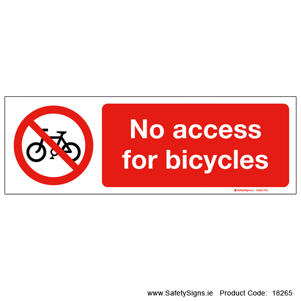 No Access for Bicycles - 18265