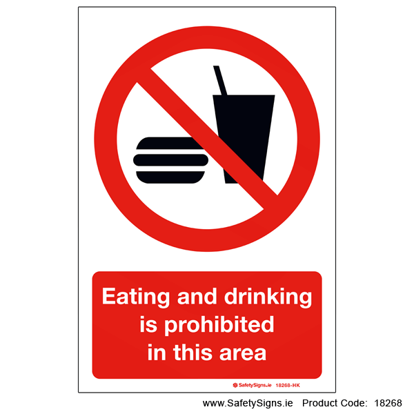 Eating and Drinking Prohibited - 18268
