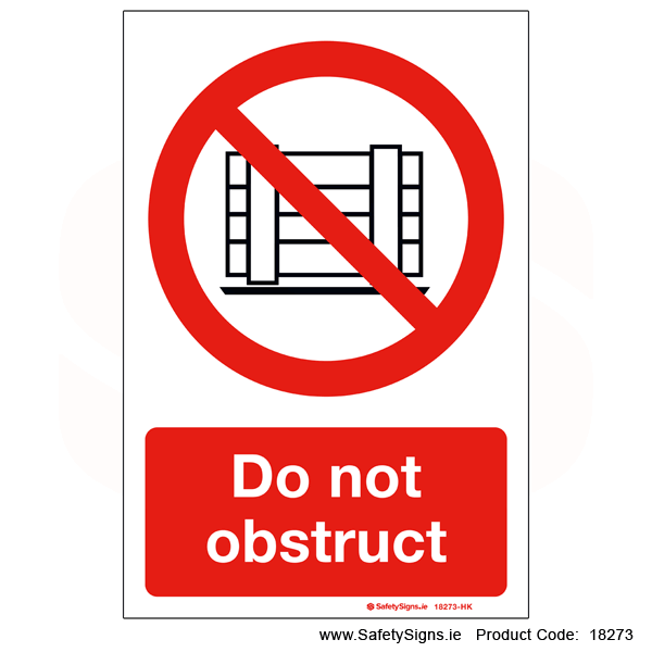 Do not Obstruct - 18273