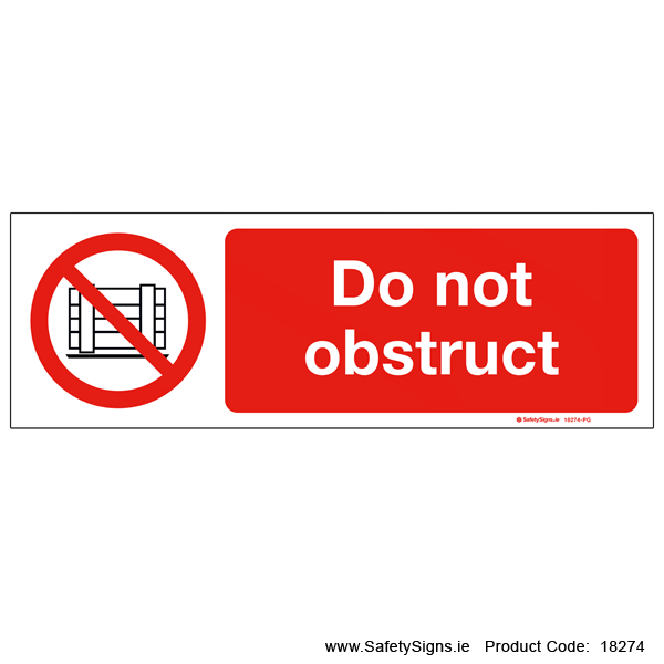 Do not Obstruct - 18274